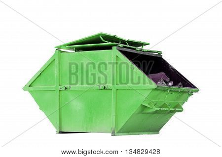 Industrial Waste Bin (dumpster) for municipal waste or industrial waste isolated on white background