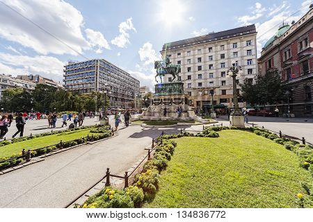 Belgrade Republic Square In Downtown