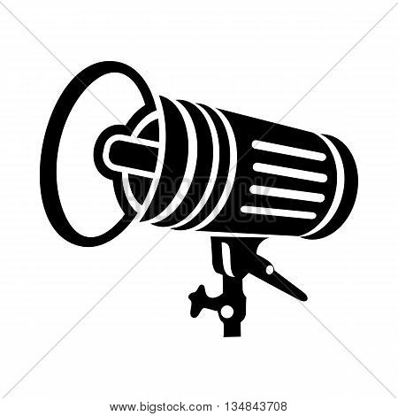 Studio lighting equipment icon in simple style on a white background