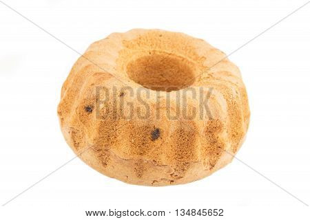 Pound cake [kuglof] isolated on white background