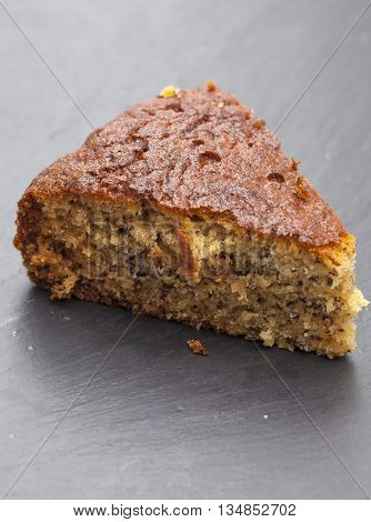 Banana Cake On Slate Surface