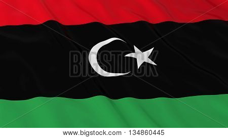 Libyan Flag Hd Background - Flag Of Libya 3D Illustration