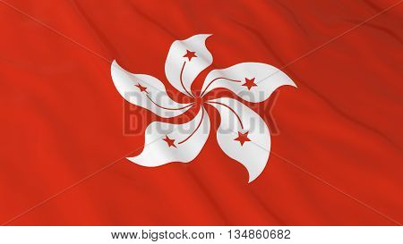 Hong Kongese Flag Hd Background - Flag Of Hong Kong 3D Illustration