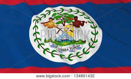 Belizean Flag Hd Background - Flag Of Belize 3D Illustration