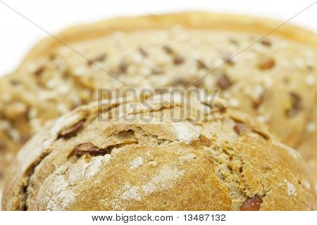 Bun With Beans Isolated On White