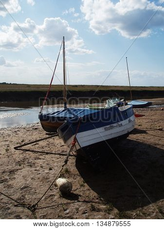 Abstract Beach Boat Scene Norfolk East Anglia England