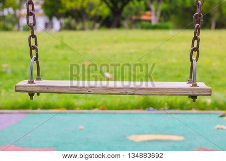 Outdoor playground in the park funny for child