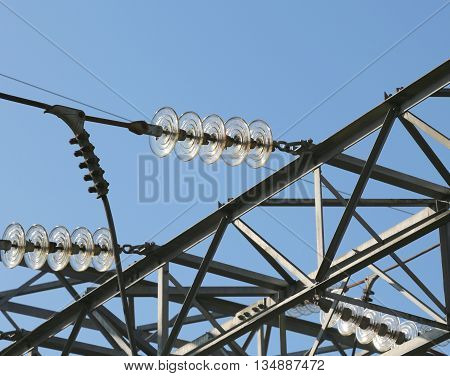 Electric Cables In Aluminum Of High Voltage To Transport The Electrical Energy