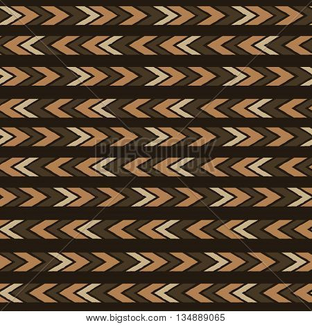 Seamless ethnic tribal pattern with aztec motives.Vector seamless background with folk elements .