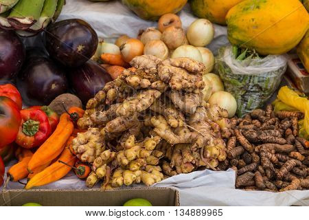 Natural food for sale in Peruvian market