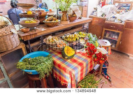Kitchen in the home of Peruvian local family
