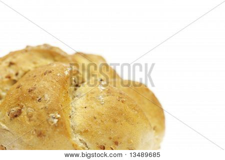 Bun With Beans Isolated On White