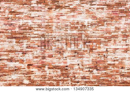 old red brick block background vintage tone