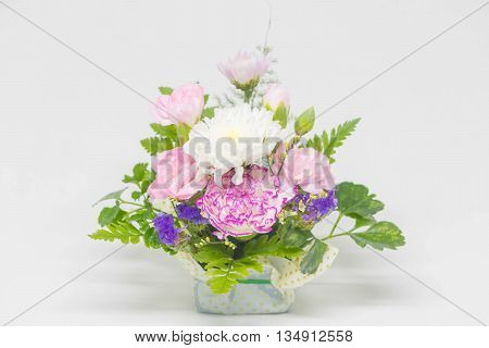 flowers bouquet & beautiful isolate on white background