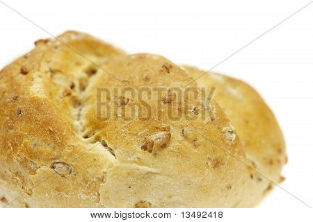 Bun With Beans Isolated On White
