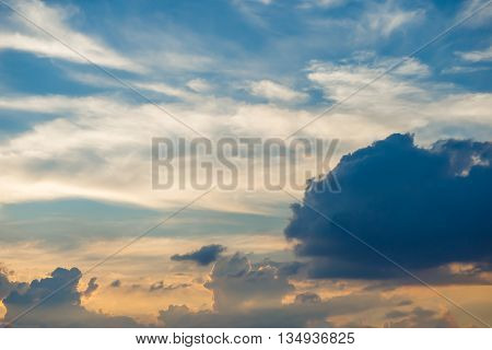 Abstract softly cloud at twilight time Thailad Asia