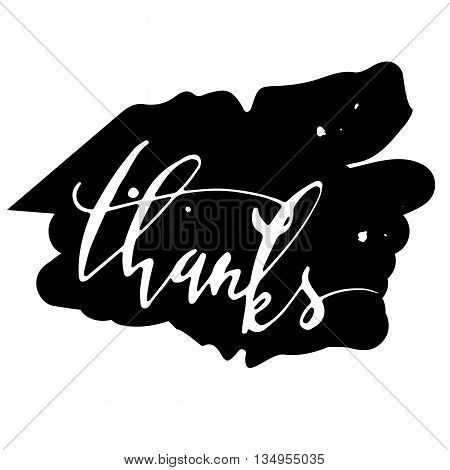 Thanks. Hand lettering.Thank you. Modern calligraphy Brush lettering