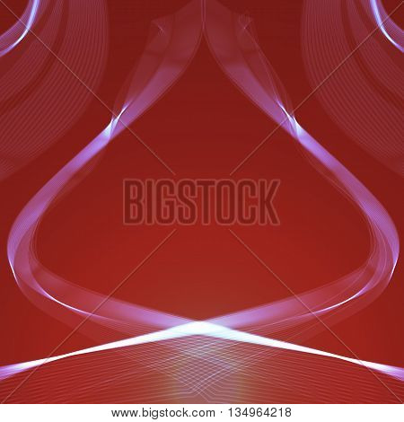 Abstract background with wavy ribbons and space for your text
