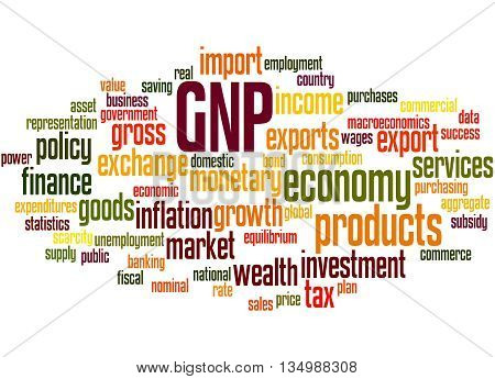 Gnp - Gross National Product, Word Cloud Concept 4