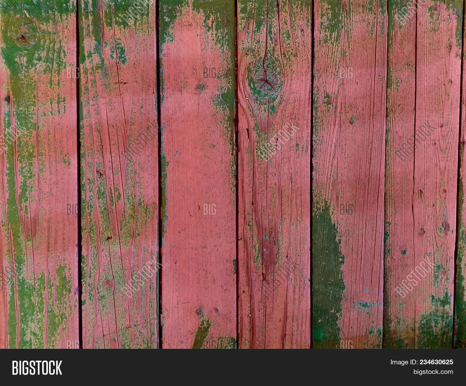 Green Pink Wooden Image Photo Free Trial Bigstock