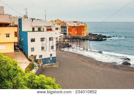 Colour Houses Of Punta Brava In Puerto De La Cruz, Tenerife Island, Spain