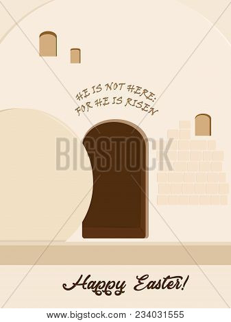 Holiday Of Easter, Resurrection Of Jesus Christ, Empty Stone Tomb, Garden Tomb In Jerusalem, Israel,