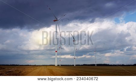 Wind Energy . Wind Turbine Generating Eco Electricity .