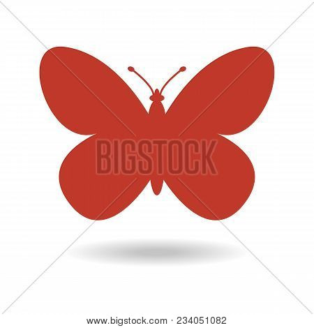 Butterfly Icon On White Background. Vector Illustration