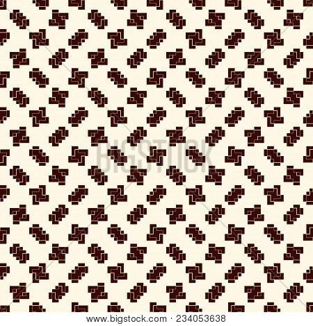 Repeated Creative Puzzle Mosaic Abstract Background. Seamless Pattern Design With Geometric Ornament