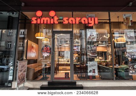 Belgrade, Serbia - March 25, 2018: Entrance Of The Simit Sarayi Of Belgrade. Recently Opened In Serb