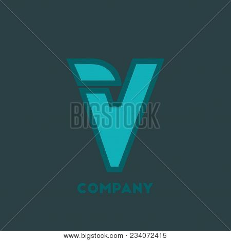 Technology Style Logo Icon Monogram. Letter V Logo. Premium Logo, Super Logo, Vip Logo. V Letter Log