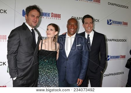 LOS ANGELES - MAR 28:  Jason Clarke, Kate Mara, Bryon Allen, Ed Helms at the 