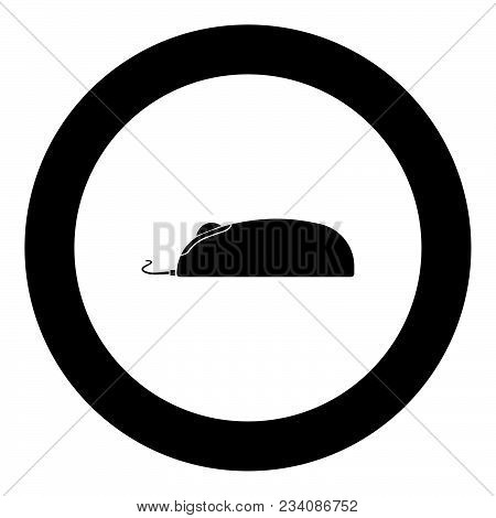 Computer Mouse Black Icon In Circle Vector Illustration Isolated