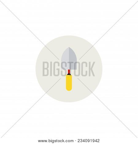 Putty Knife Flat Icon, Build And Repair, Spatula Sign Vector Graphics, A Colorful Solid Pattern On A