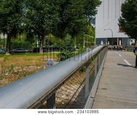 Basel, Switzerland - June 06  2017: Swiss City Basel In The Summer. Urban Views And Landscapes On Th