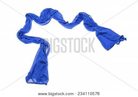 Lightweight Beautiful Scarf Isolated On White Background.