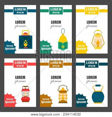 Vector Flat Lanterns Background