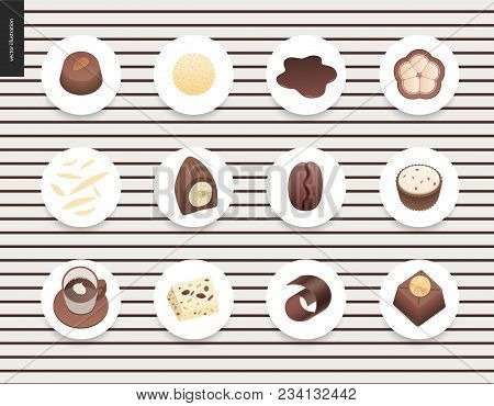 Love Spring Chocolate - Set Of Dark And White Chocolate Crisp Bonbons And Bars, Choclate Chips, Coff
