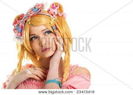 Lolita pop karakter portret jonge vrouw