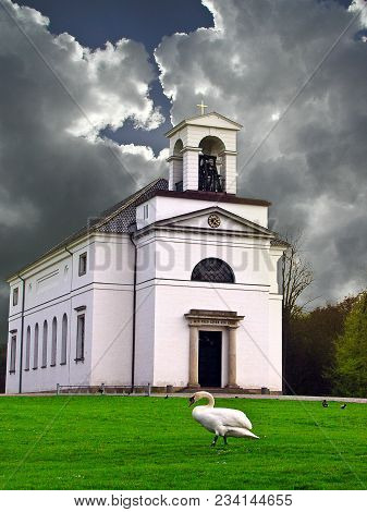 Traditional Church Building Architecture In Denmark Scandinavia