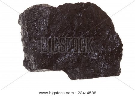 Pieces of coal isolated on white