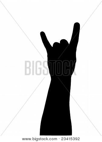 รูปเงาดำของมือ