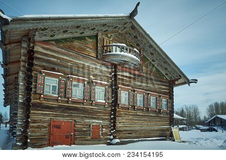 Russian Traditional Wooden Peasant House