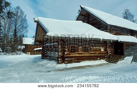 Russian Traditional Wooden Peasant House