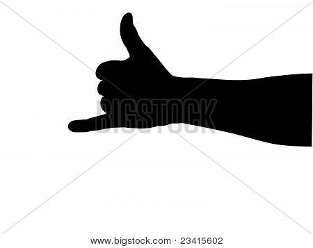 รูปเงาดำของมือ