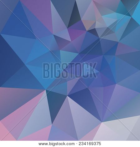 Vector Abstract Irregular Polygonal Background - Triangle Low Poly Pattern - Holographic Blue, Purpl