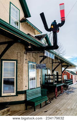 Historic Train Station, Big Valley, Alberta, Caanda