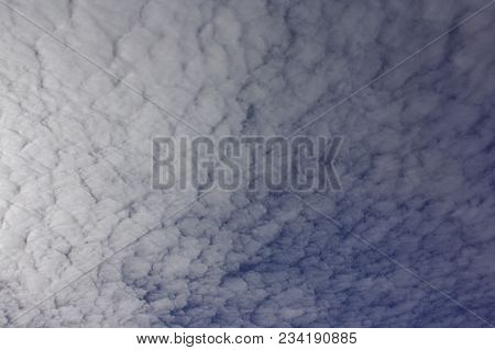 Evening Sky With Light Cirrus Clouds At Sunset