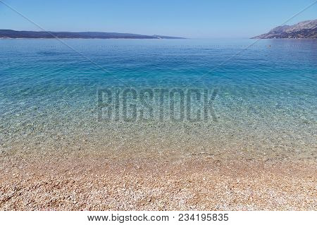 Seaside Beach On Punta Rata Beach In Brela, Croatia