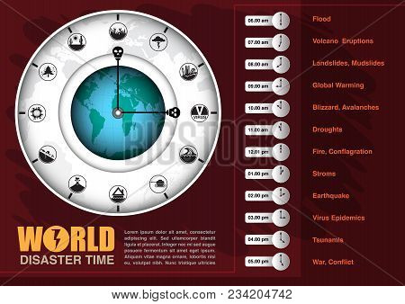Infographic Chart And Icon In Concept Of World Disaster Time